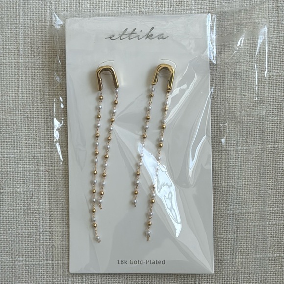 ettika Jewelry - New! ettika Double Chain Drop Earrings